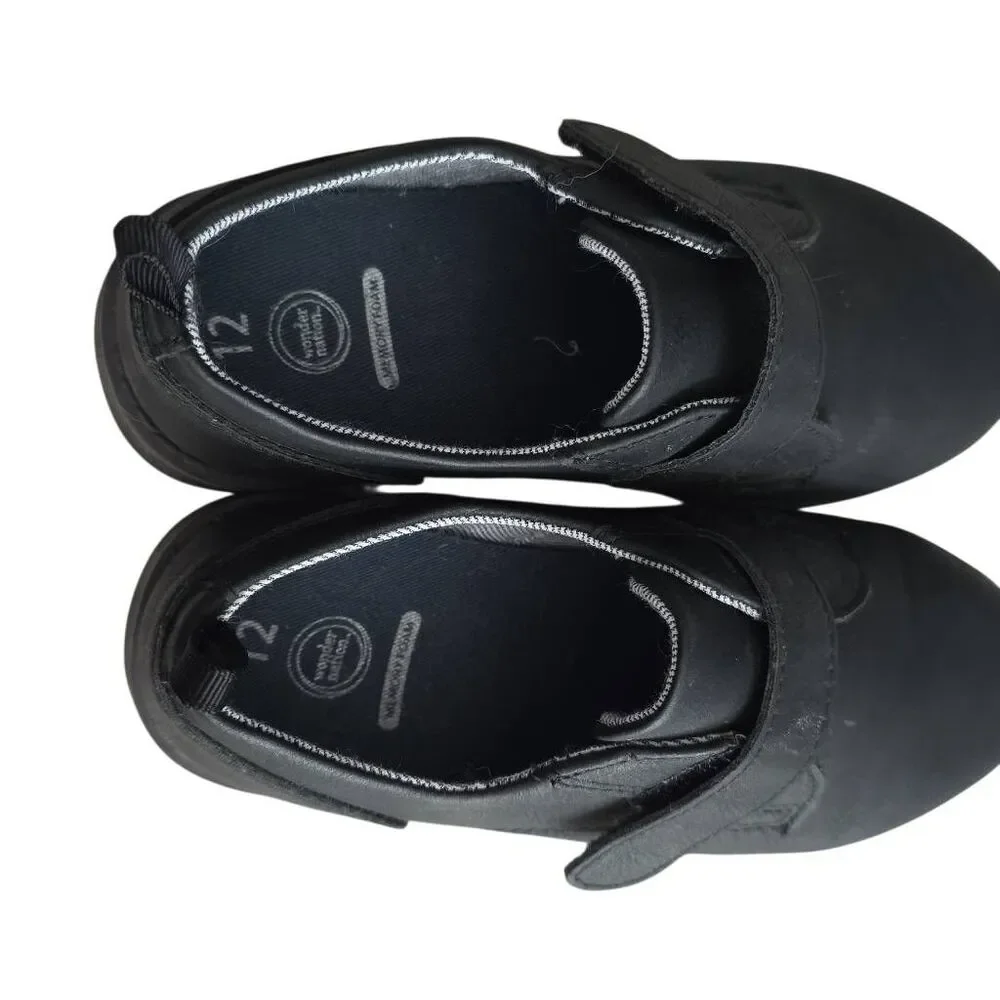 Wonder Kids Boys Size 12 Black Memory Foam Dress Shoes